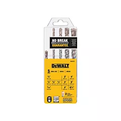 Dewalt 2-Cutter Masonry & Concrete Drill Bit Set, 5 No. of Pieces, Carbide (DW5470)