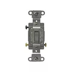 Leviton Interrupteurs doux à borne arrière & latérale, avec basculement tripolaire, Gris, 347 V, Commutateur, Intensité non variable (18203-CG)