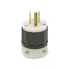 Leviton Prise à broches droites mise à la terre à deux bornes et trois fils