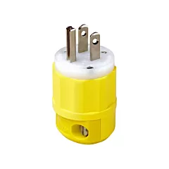 Leviton Connecteur de broche droite de qualité industrielle, 5-15P, 125 V, Nylon (52CM-66C)