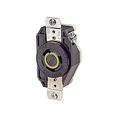 Leviton Prise encastrée mise à la terre à deux bornes et trois fils, Nylon, 125 V, 20 A, Noir, L5-20R (2310)