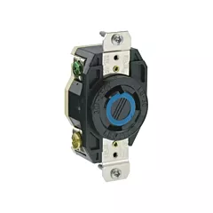 Leviton Prise encastrée mise à la terre simple à deux bornes et trois fils, Nylon, 347 V, 20 A, Noir (3720)