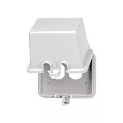 Leviton Couvercle de prise double extra profond résistant aux intempéries, Gris (5996-DGY)