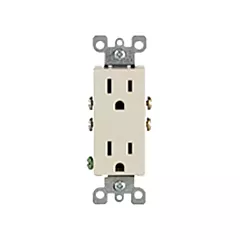 Leviton Prise à borne latérale Decora(MD) & Quickwire(MC) à torsade double, 15 A, 125 V (5325-T)