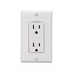 Leviton Prise à borne latérale Decora(MD) & Quickwire(MC) à torsade double, Blanc, 15 A, 125 V (5325-W)