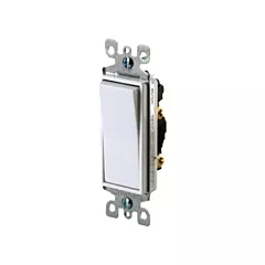 Leviton Interrupteur berceau doux Decora(MD) avec basculement unipolaire, Ivoire, 120 V/277 V (5601-P2I)