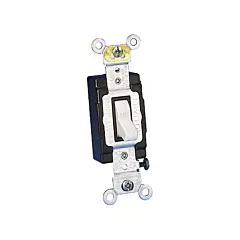 Leviton Commutateur mural, Blanc, 120 V/240 V, Commutateur, Intensité non variable (CS215-2W)