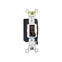 Leviton Commutateur mural, Brun, 120 V/240 V, Commutateur, Intensité non variable (CSB1-15)