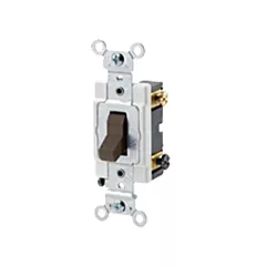 Leviton Commutateur mural, Brun, 120 V/240 V, Commutateur, Intensité non variable (CSB3-15)