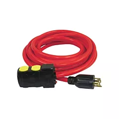 King Canada Generator Extension Cord with Resets, 25', 10 Gauge (AWG), 20 A, Red (K-L1430R-25)