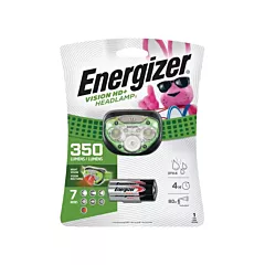 Energizer Vision HD+ Headlight, LED, 350 Lumens (High), 4 Run Time Hrs. (High), Plastic, AAA (HDC32E)