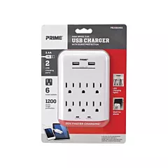 Prime Prime® USB Charger with Surge Protector