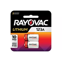 Rayovac Batteries au lithium, 123 Type de bloc-pile, 3 V (RL123A-2)