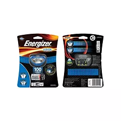 Energizer Vision Headlamp, LED, 100 Lumens (High), 10 Run Time Hrs. (High), Plastic, AAA (HDA32E)