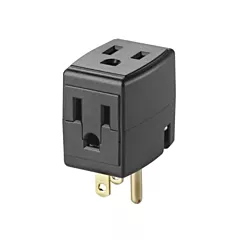 Leviton Cube triple mis à la terre, 3 Nbre de prises de courant, Aucune, 15 A, 1875 W, 125 V (692-BL)