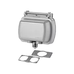 Leviton Plaque murale robuste, Gris, Décorateur, 1 Nbre d'ouvertures, Polycarbonate, Extérieur (5981-UGY)