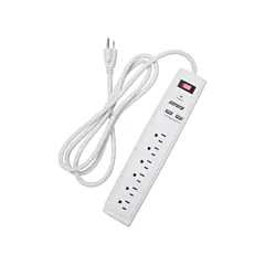 Aurora Tools USB Charging Surge Protector, 6', 6 No. of Outlets, 1200 J, 15 Amps, 1875 W