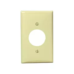 Leviton Plaque murale ronde, Ivoire, Ronde, 1 Nbre d'ouvertures, Nylon, Intérieur (80704-I)
