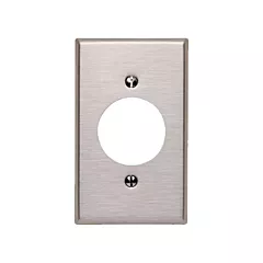 Leviton Plaque murale ronde, Acier inoxydable, Ronde, 1 Nbre d'ouvertures, Acier inoxydable, Intérieur (84020-40)