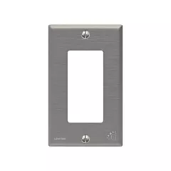 Leviton Plaque murale antimicrobienne Decora(MD), Acier inoxydable, Décorateur, 1 Nbre d'ouvertures, Acier inoxydable, Intérieur (84401-A40)
