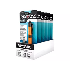 Rayovac Brite Essentials™ Pocket Penlight, LED, 3 Lumens (High), 5.5 Run Time Hrs. (High), Aluminum, AAA (BEPN1AAA-BTA)
