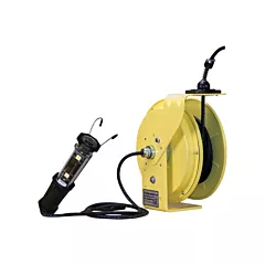 Lind Equipment LE9000 Heavy-Duty Cord Reel, LED, 480 Lumens, 4 W, Steel, Yellow (LE9030143LED)