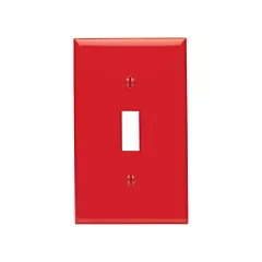 Leviton Plaque murale à bascule, Rouge, Bouton, 1 Nbre d'ouvertures, Nylon/Thermoplastique, Intérieur (80701-R)