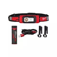 Milwaukee Beacon™ USB Hard Hat Light, LED, 600 Lumens (High), 2 Run Time Hrs. (High), Plastic, Rechargeable (2116-21)