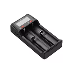 Chargeur de batterie intelligent à double canal ARE-D2, AA/AAA/C/26650 Li-ion/18650 Li-ion/16340 Li-ion/14500 Li-ion/10440 Li-ion/21700 Li-ion, Aucune