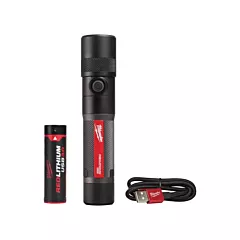 Milwaukee 1100L Twist Focus Flashlight, LED, 1100 Lumens (High), 100 Lumens (Low), 1.75 Run Time Hrs. (High), 14 Run Time Hrs. (Low) (2161-21)