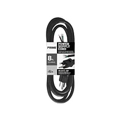 Prime Cordon d'alimentation de rechange brun, 8', 16-Mar, 13 A, 1625 W, 125 V (PS010608)