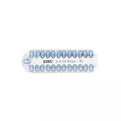 Zirc E-Z ID Rings X-Large Neon Blue 25/pkg (VMZ70Z000-N)