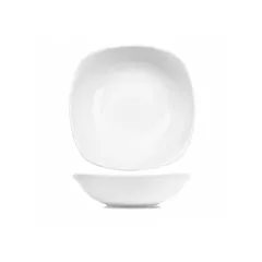 Churchill art de cuisine porcelain square bowl, white, 45 oz