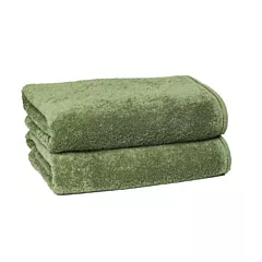 ZEN Bath Towel 100% Certified Organic Cotton  2/Pack | Size 30x54 | Moss |Eco-Friendly Luxury