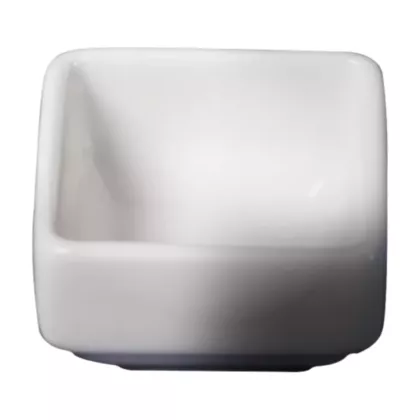 Cameo 2 Oz Dish, Square Ceramic White 12 /Case