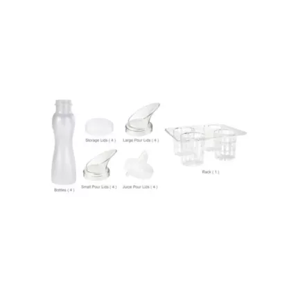 Get salad dressing bottle set, frosted clear, 25 pieces, 32