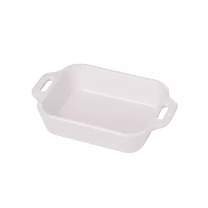 Staub Rectangular Dish, White, 13