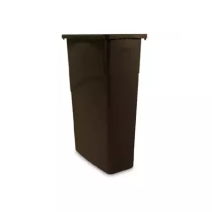 Rubbermaid Slim Jim Waste Container, Brown - 152/1956181