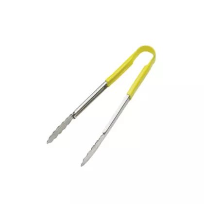 Browne color-coded one-piece tongs, yellow, 12