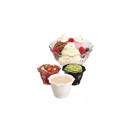 Cambro camwear swirl bowl, noir, 5 oz - srb5cw110 025/srb5c