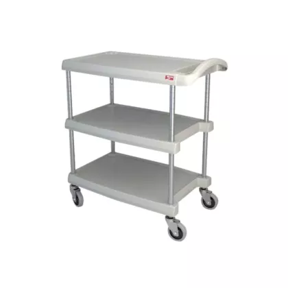 Metro myCart Series Polymer Utility Cart 3-Shelf, Gray, 16
