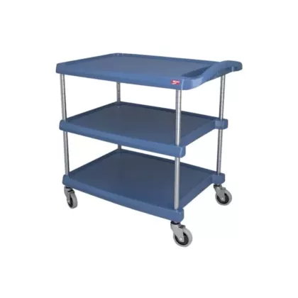 Metro mycart series polymer utility cart 3-shelf, blue, 20