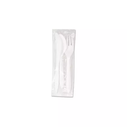 Individually Wrapped Plastic Cutlery Kits- Case of 100