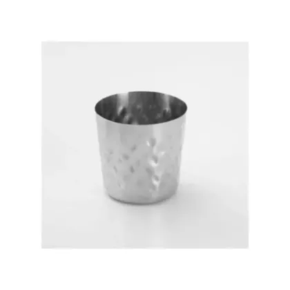 American Metalcraft Stainless Steel Fry Cups w/Hammered Fini