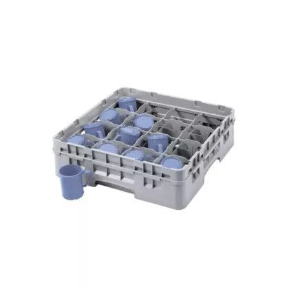 Cambro camrack verre rack, gray, 16-compartment, 4.25