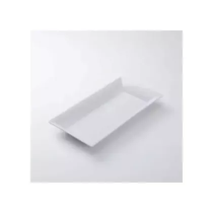 American metalcraft rectangular melamine platter, white, 18