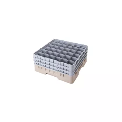 Cambro Camrack Glass Rack, Soft Gray, 36-Compartment, 7-3/4