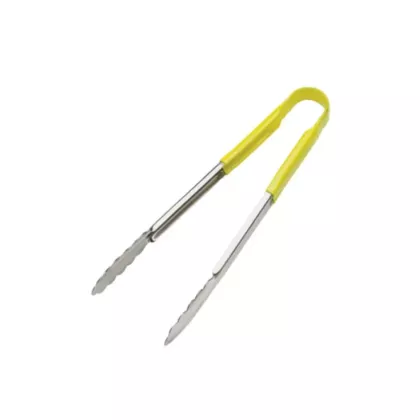 Browne color-coded one-piece tongs, yellow, 9