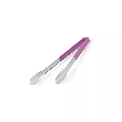 Vollrath Kool-Touch One-Piece Color-Coded Tongs, Purple, 12