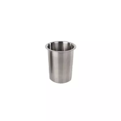 Browne cylindrical s/s flatware holder / insert, silver, 3 .